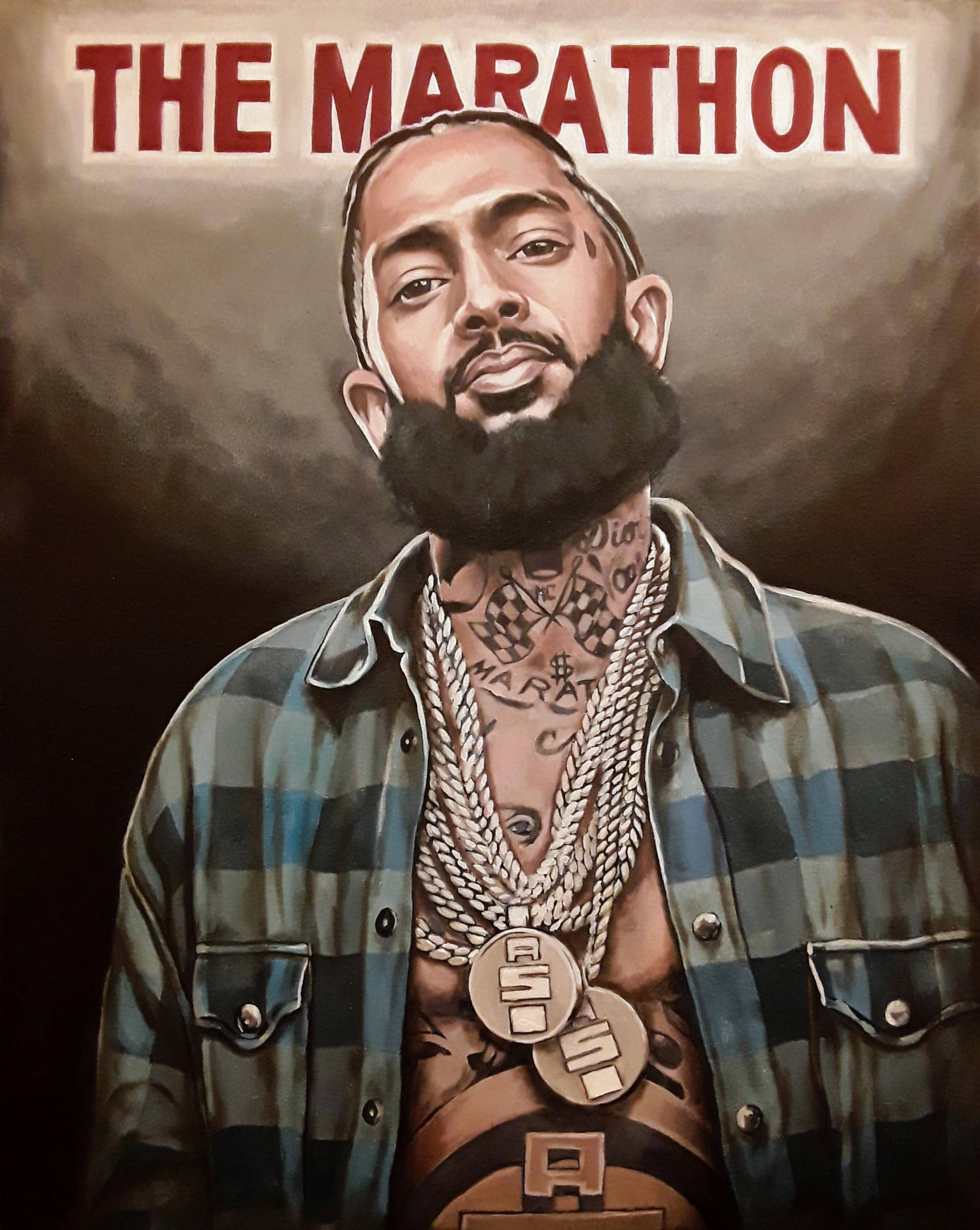 Inspirational Nipsey Hussle In Black And White Background