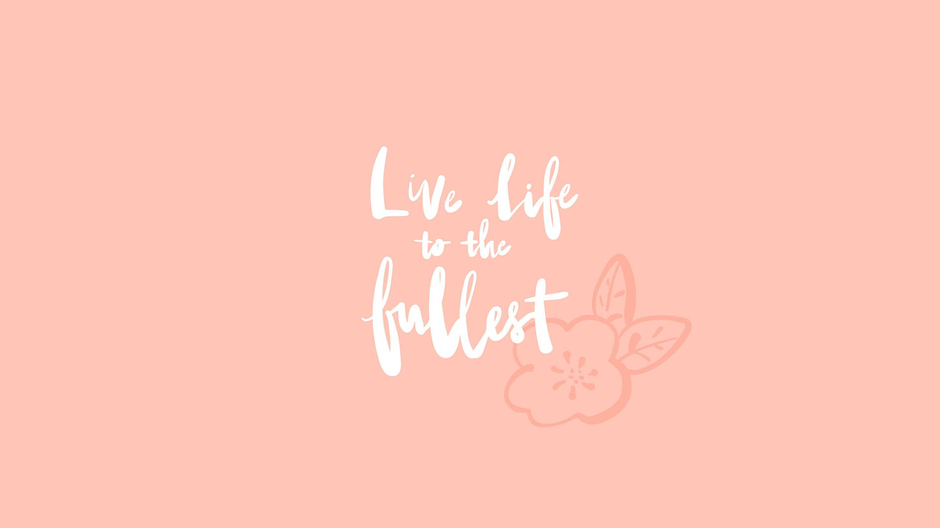 Inspirational Peach Quote Background