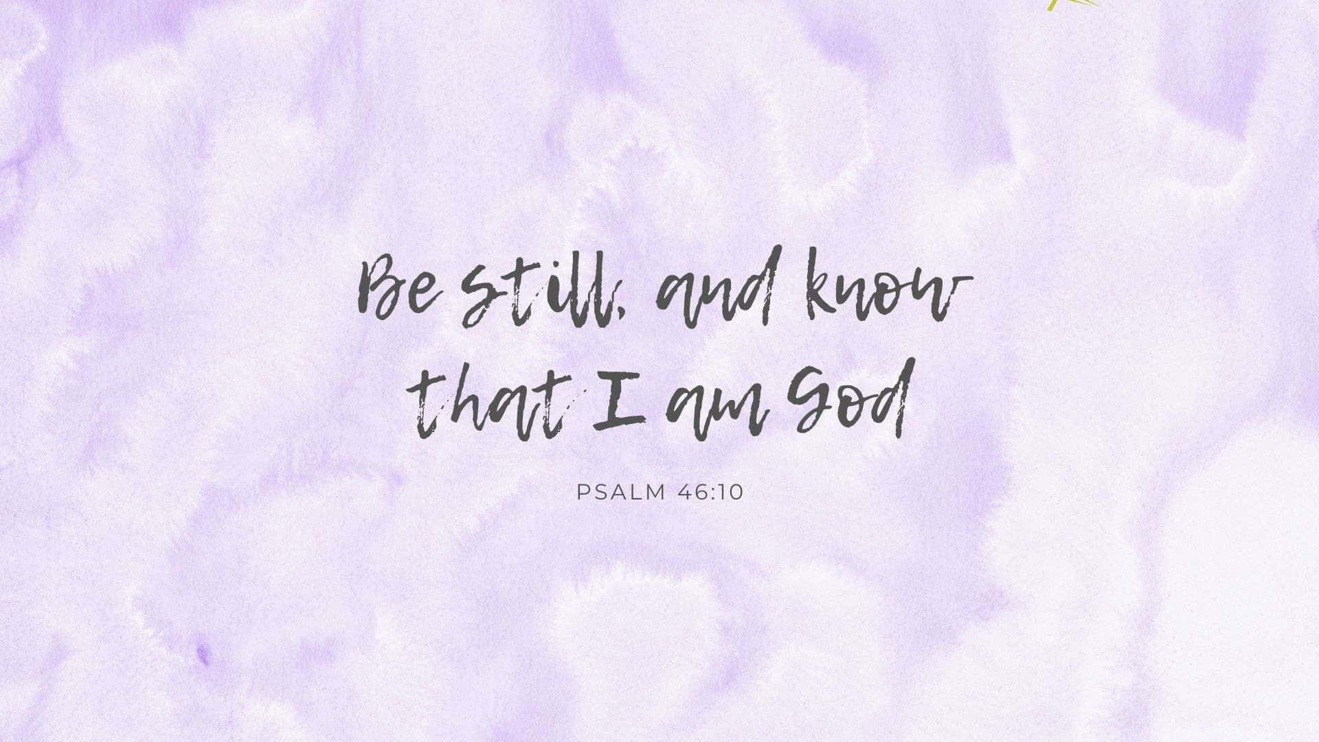 Inspirational Psalm Quote Purple Background