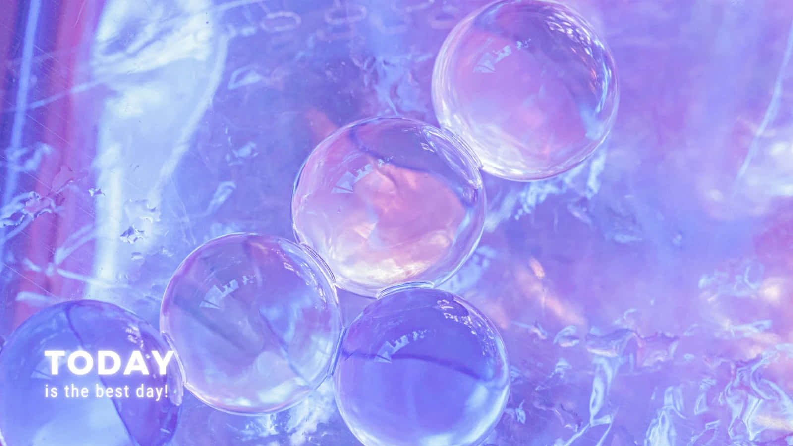 Inspirational Quote Among Translucent Bubbles Background