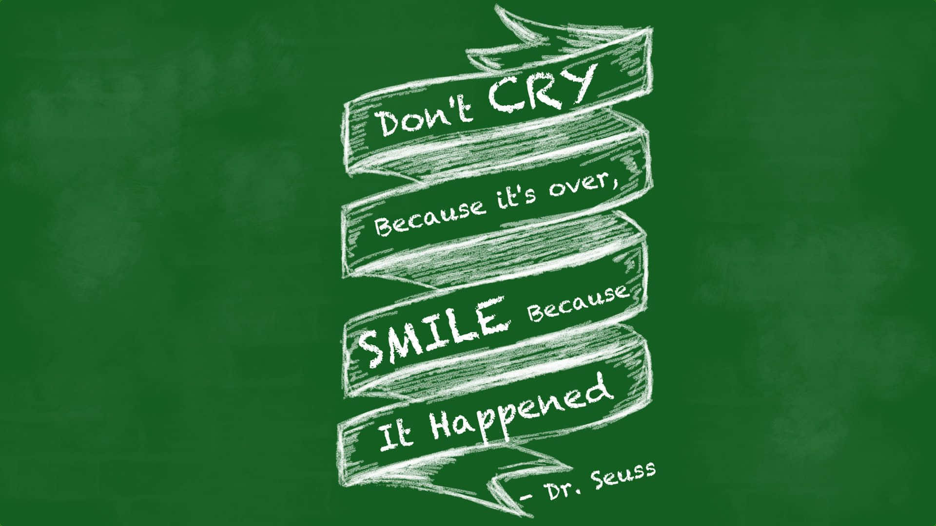 Inspirational Quote By American Author Dr. Seuss Typography Art Background
