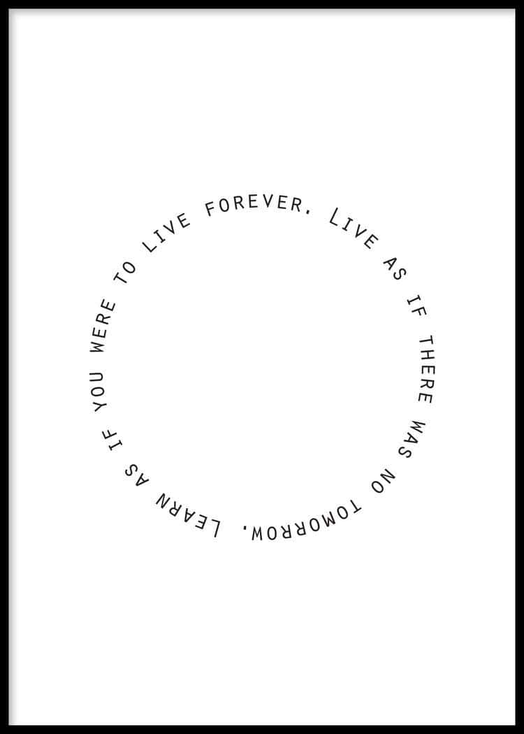 Inspirational Quote Circle Design