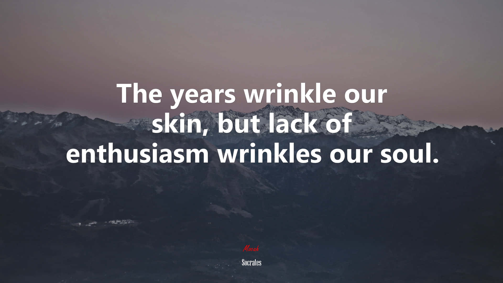 Inspirational Quote Mountain Backdrop