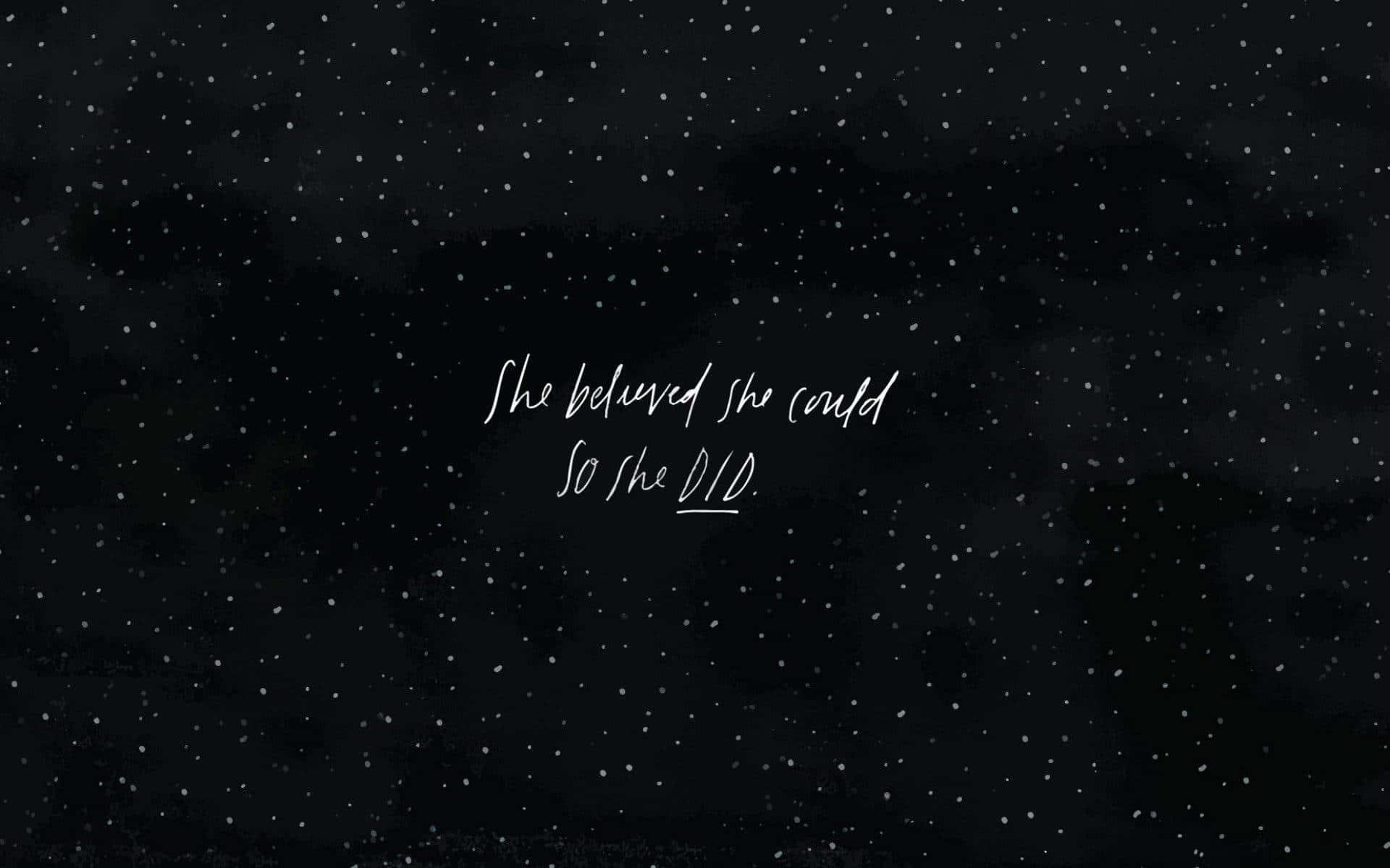 Inspirational Quote On A Background Of Dark Cute Small Dots