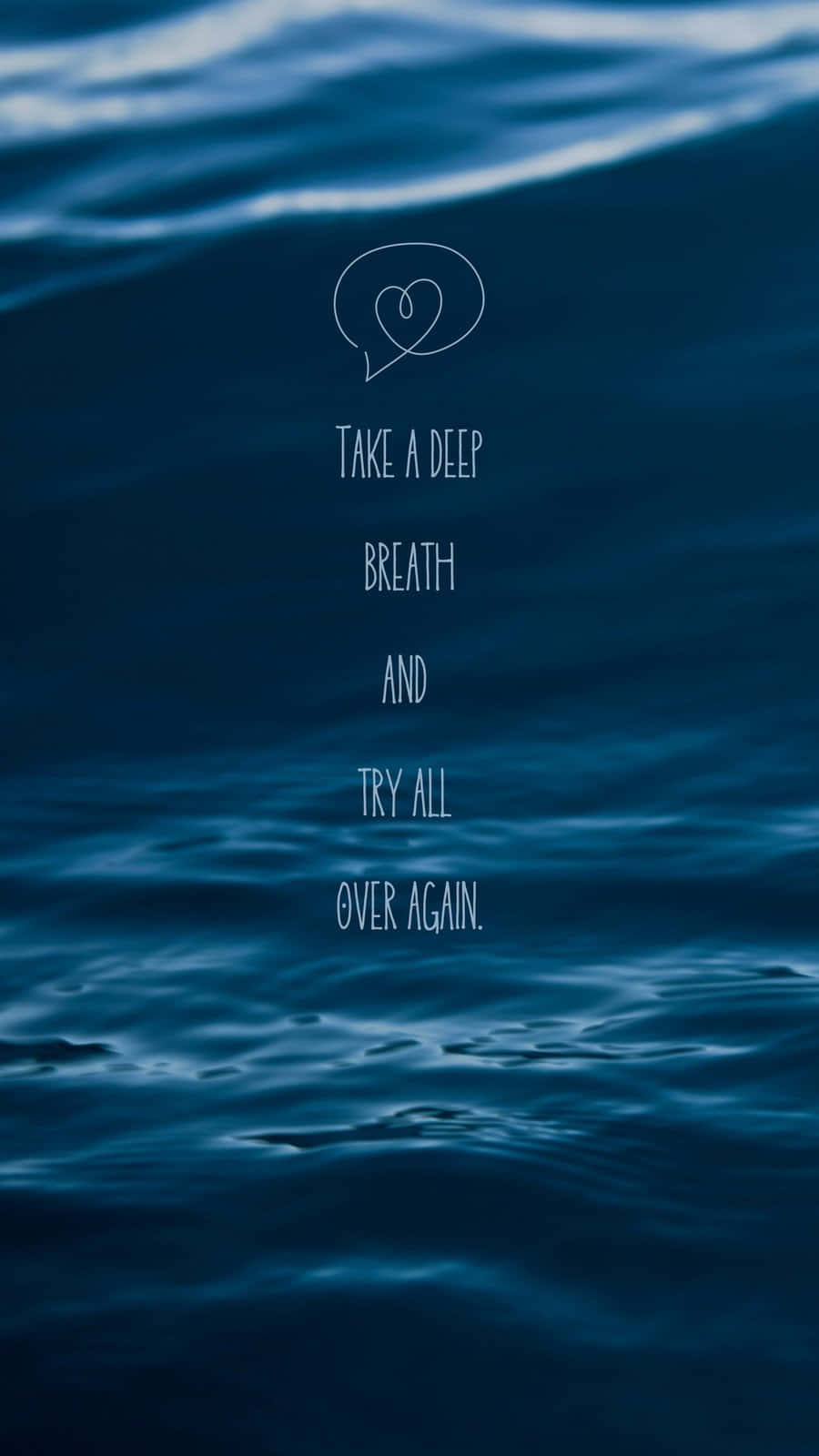 Inspirational Quote Over Water Background Background