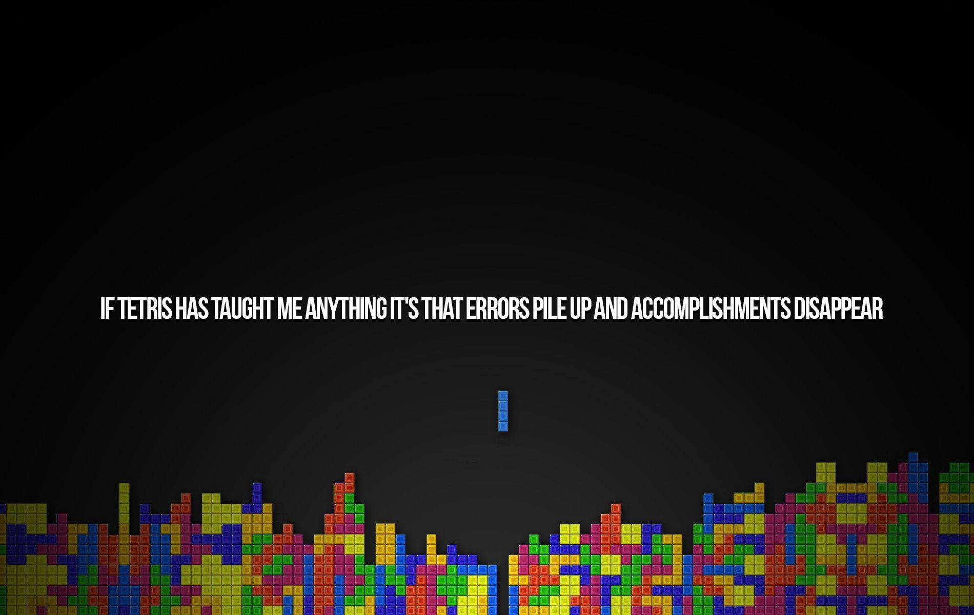 Inspirational Quote With Tetris