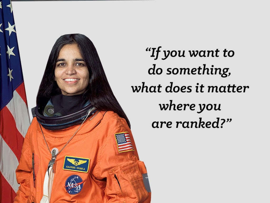 Inspirational Quoteby Astronaut Background