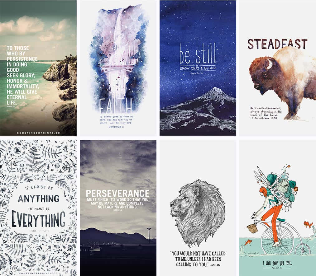 Inspirational Quotes Collage Background