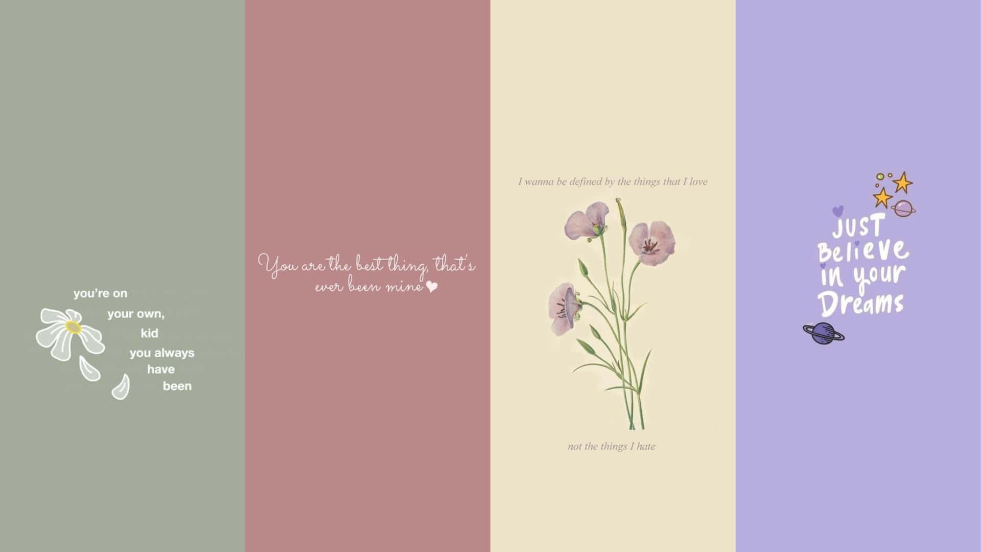 Inspirational Quotes Floral Background