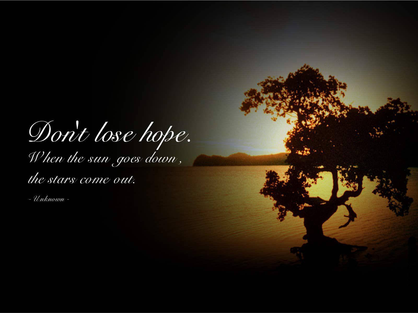 Inspirational Quotes On Hope Background