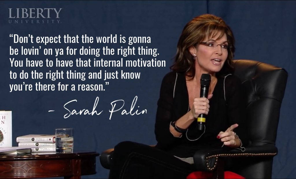 Inspirational Sarah Palin Quotation Background