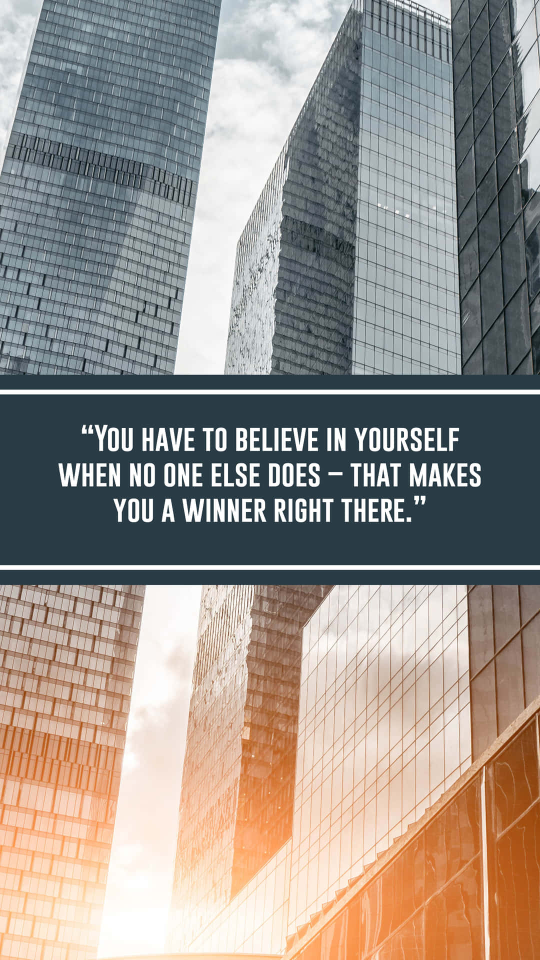 Inspirational Skyscraper Quote4 K Business Background