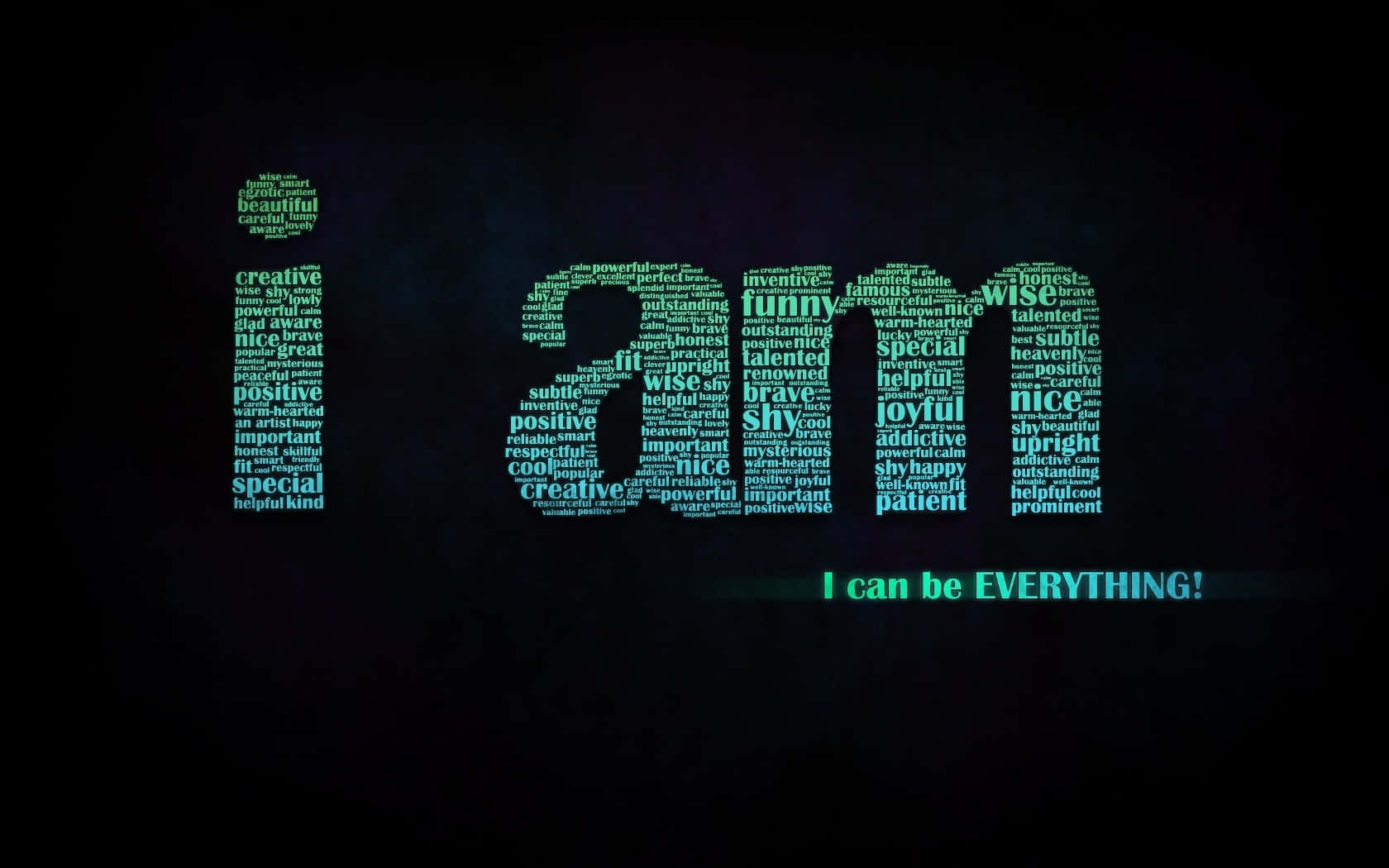 Inspirational Word Cloud Art Background