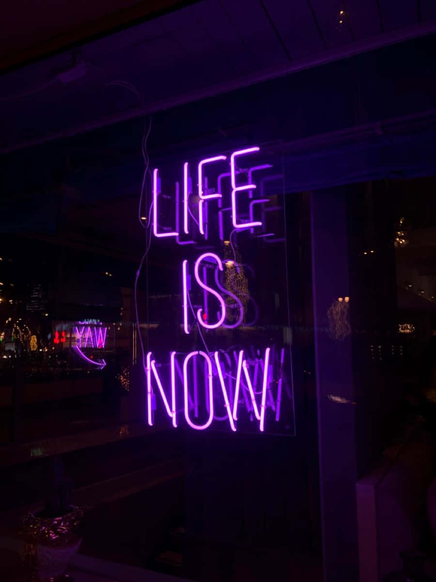 Inspire Your Life With This Glowing Neon Quote Background