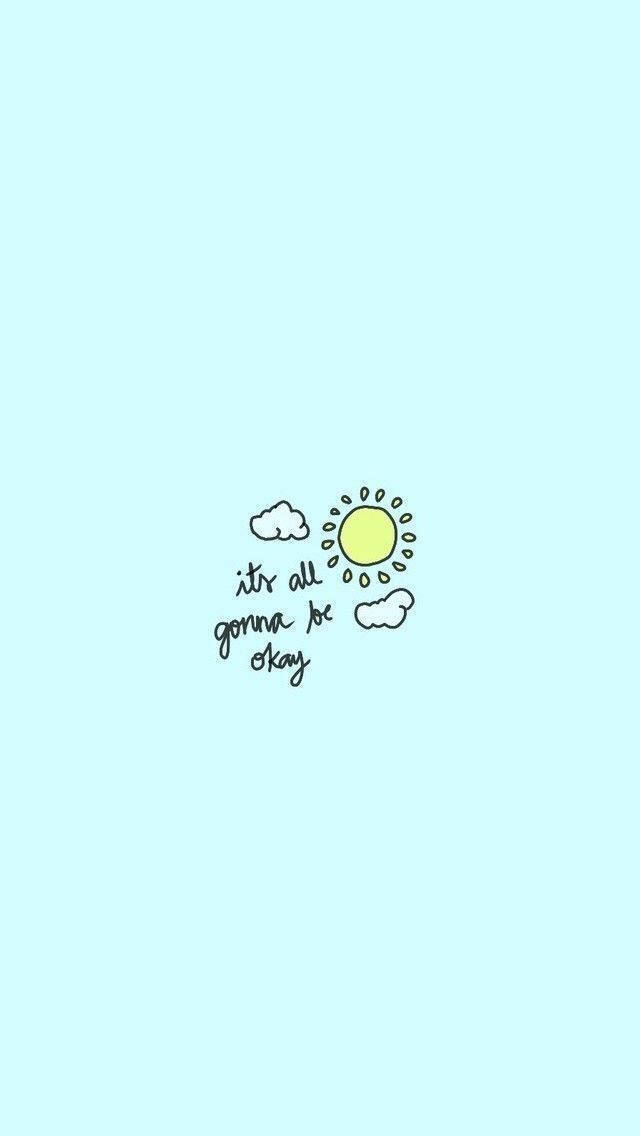 Inspiring Cute Quote With Weather Visuals Background