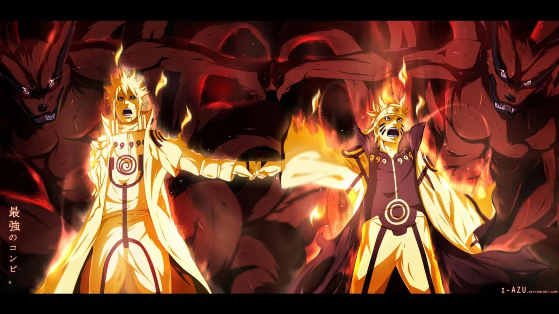 Inspiring Father-son Moment - Naruto And Minato Fist Bump Background