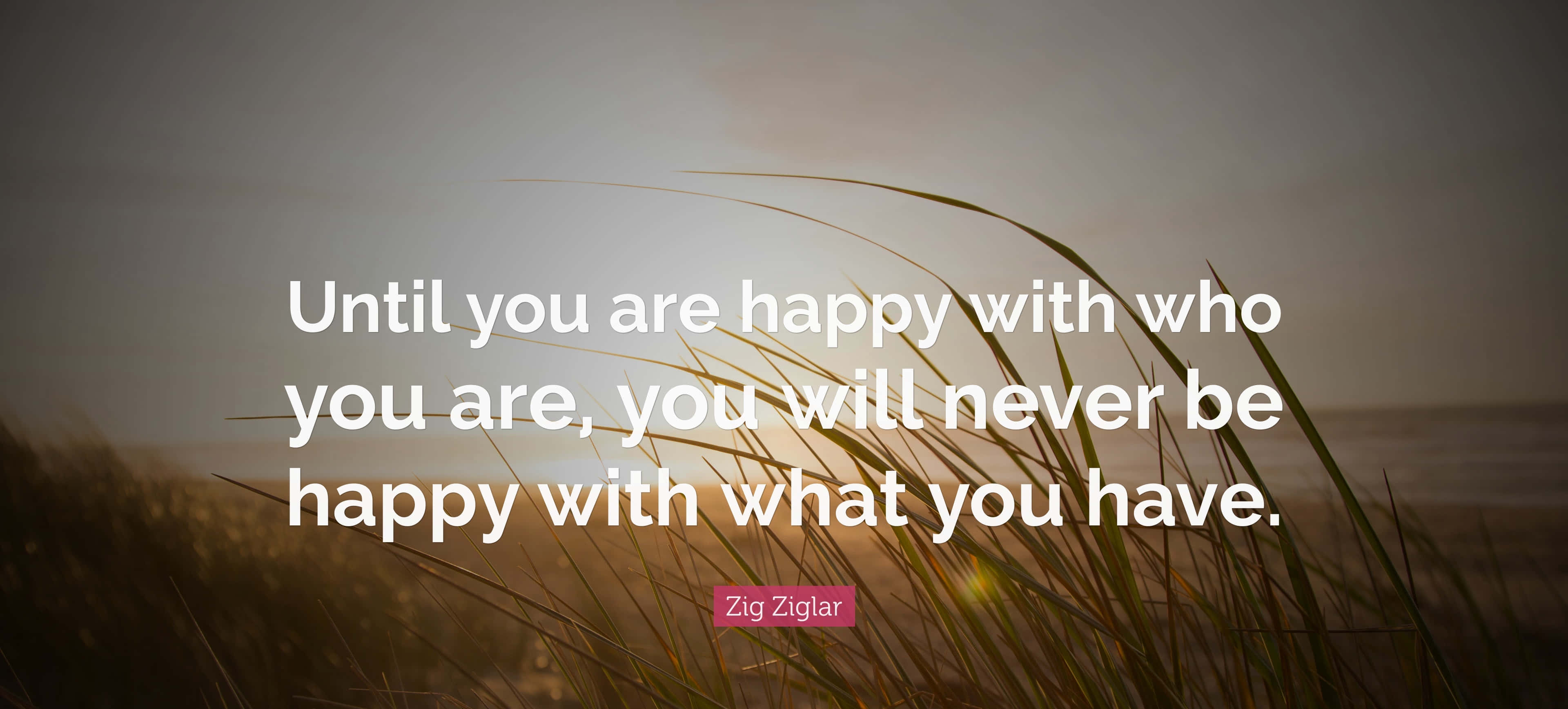 Inspiring Happiness Quote On Serene Beach Background Background