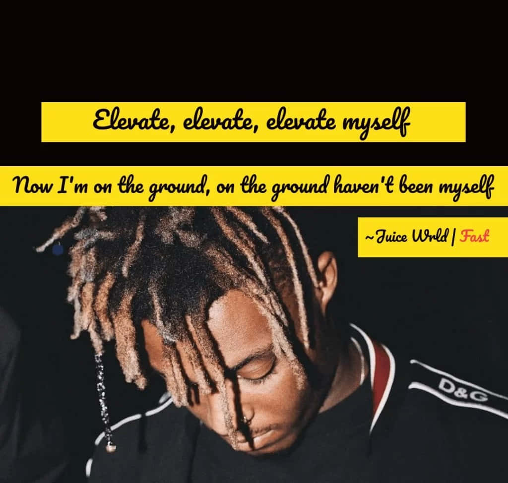 Inspiring Juice Wrld Quote On A Captivating Multicolored Background Background