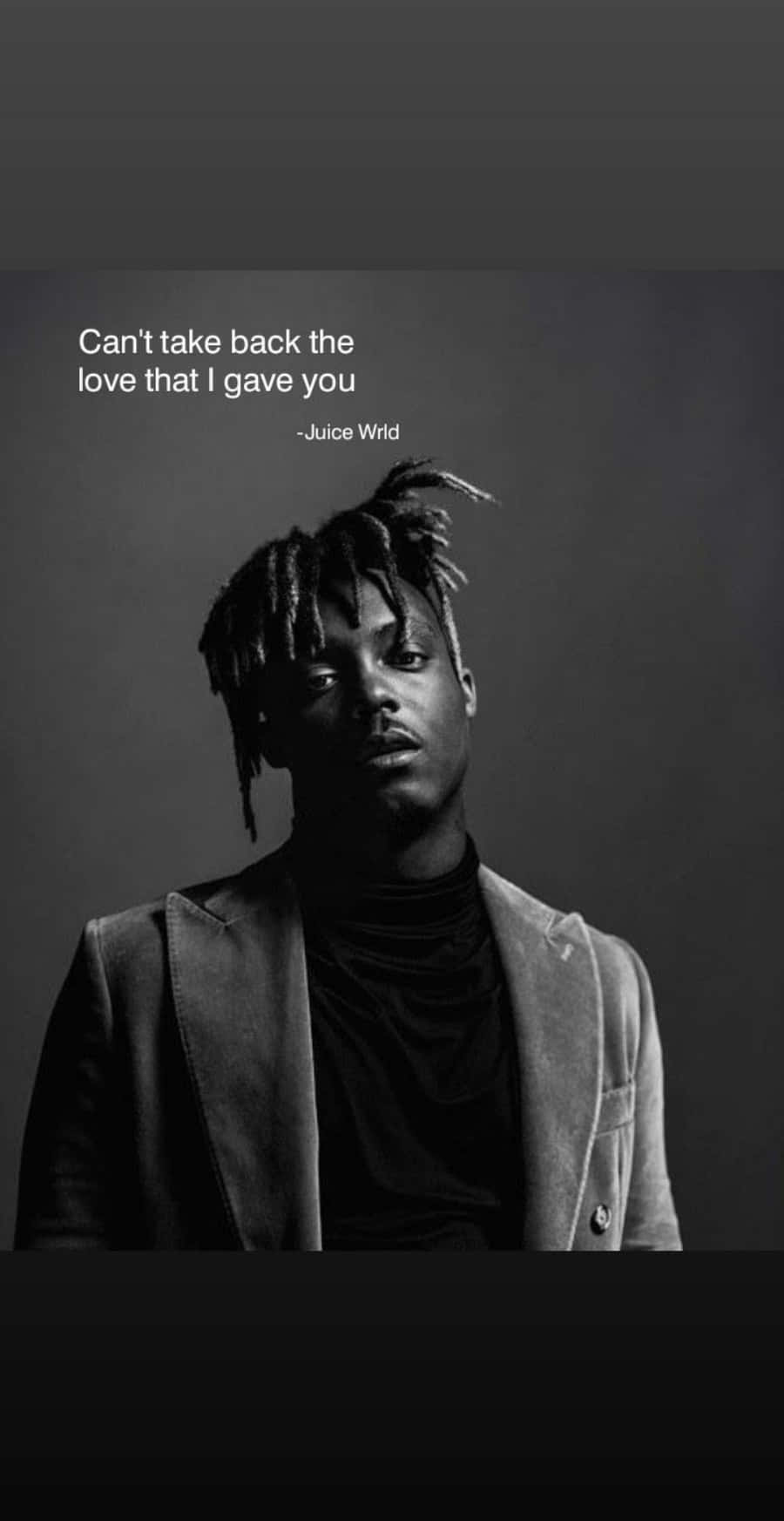 Inspiring Juice Wrld Quote On A Colorful Background Background