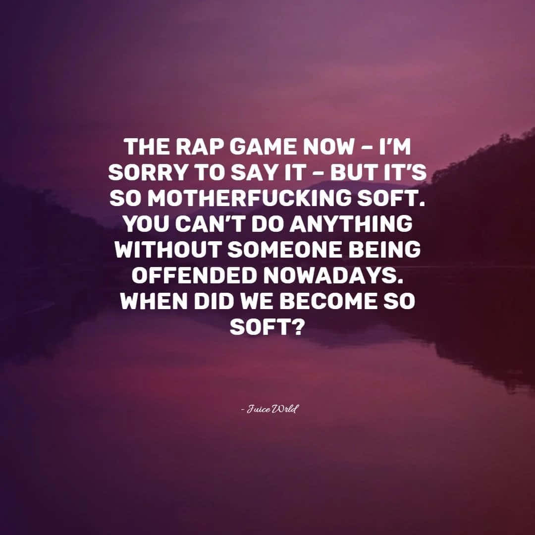Inspiring Juice Wrld Quote On A Mesmerizing Background Background