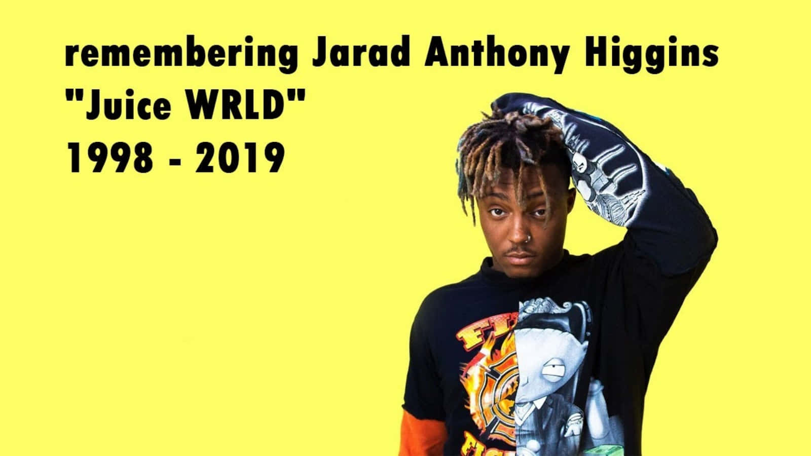 Inspiring Juice Wrld Quote On A Vibrant Background Background