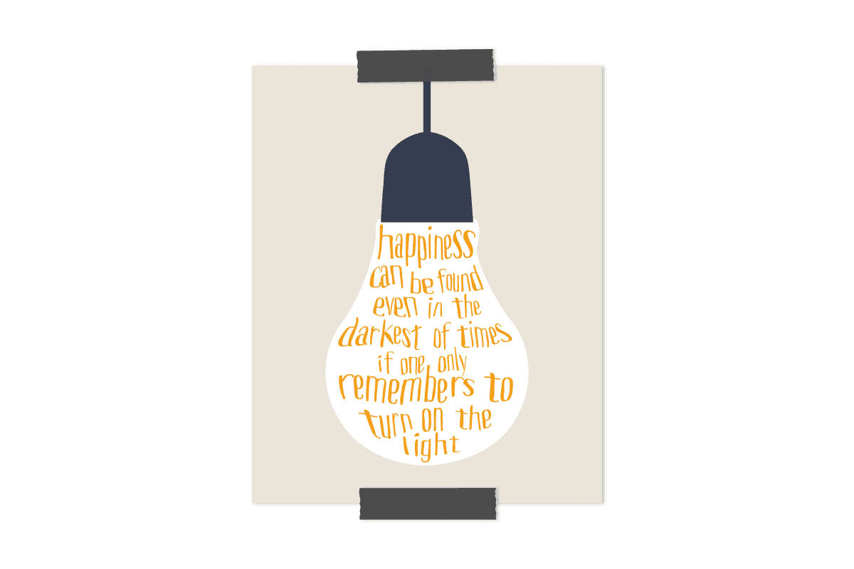 Inspiring Light Bulb With Wise Quote Background