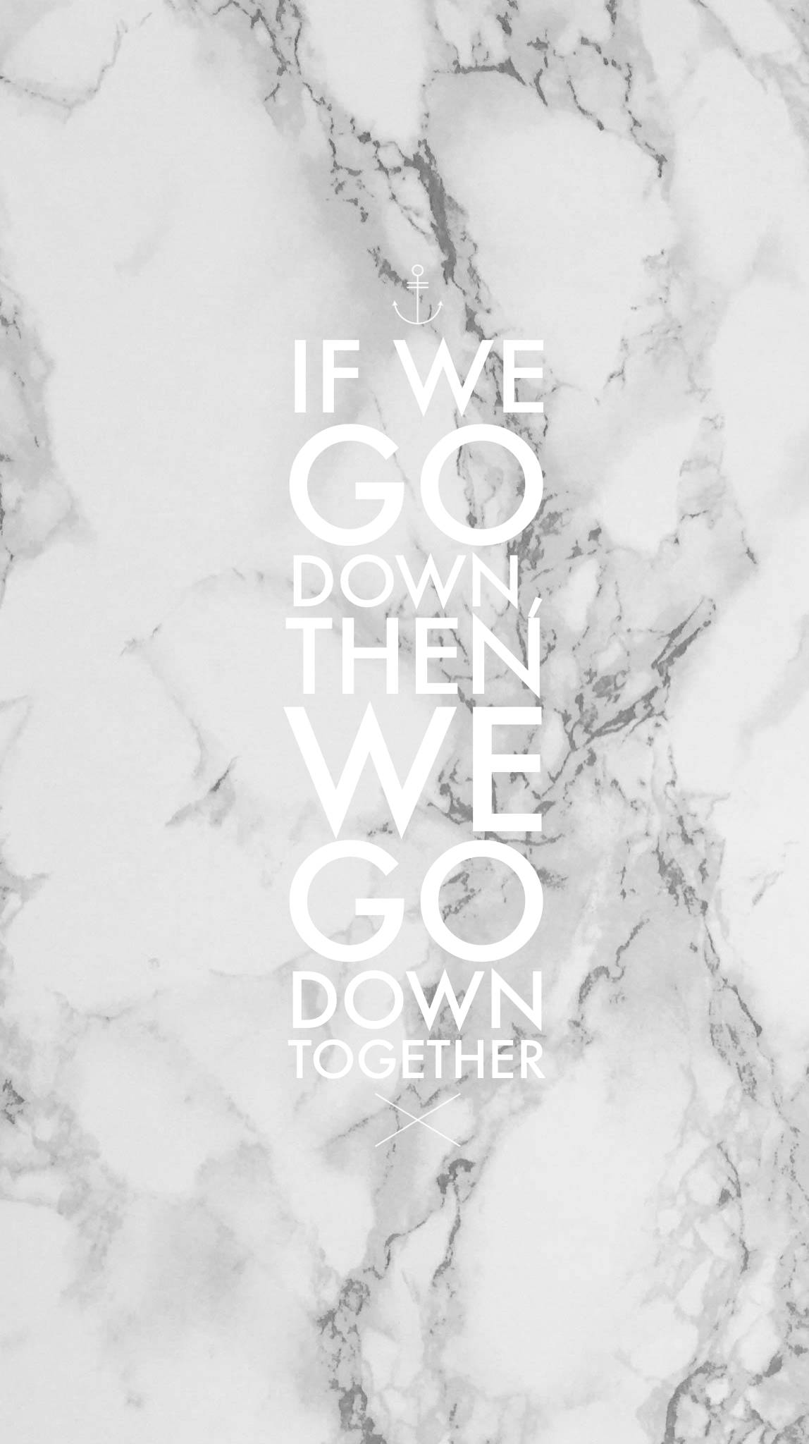 Inspiring Quote In Black White Marble Iphone Background