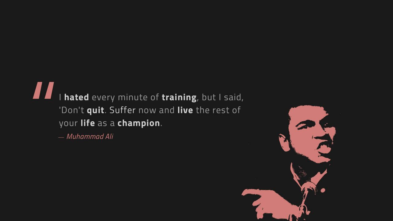 Inspiring Quote Muhammad Ali Background