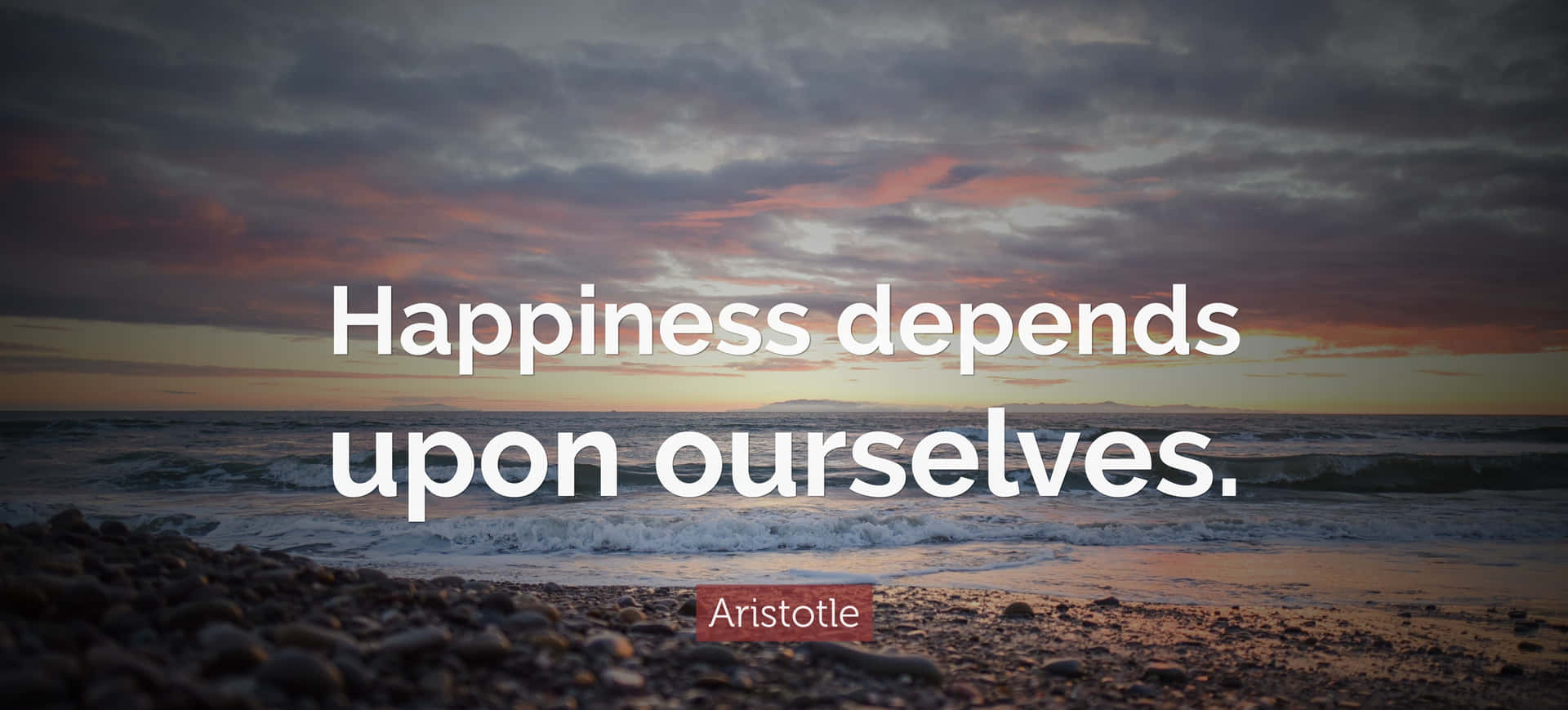 Inspiring Quote On Happiness In A Sunny Nature Background