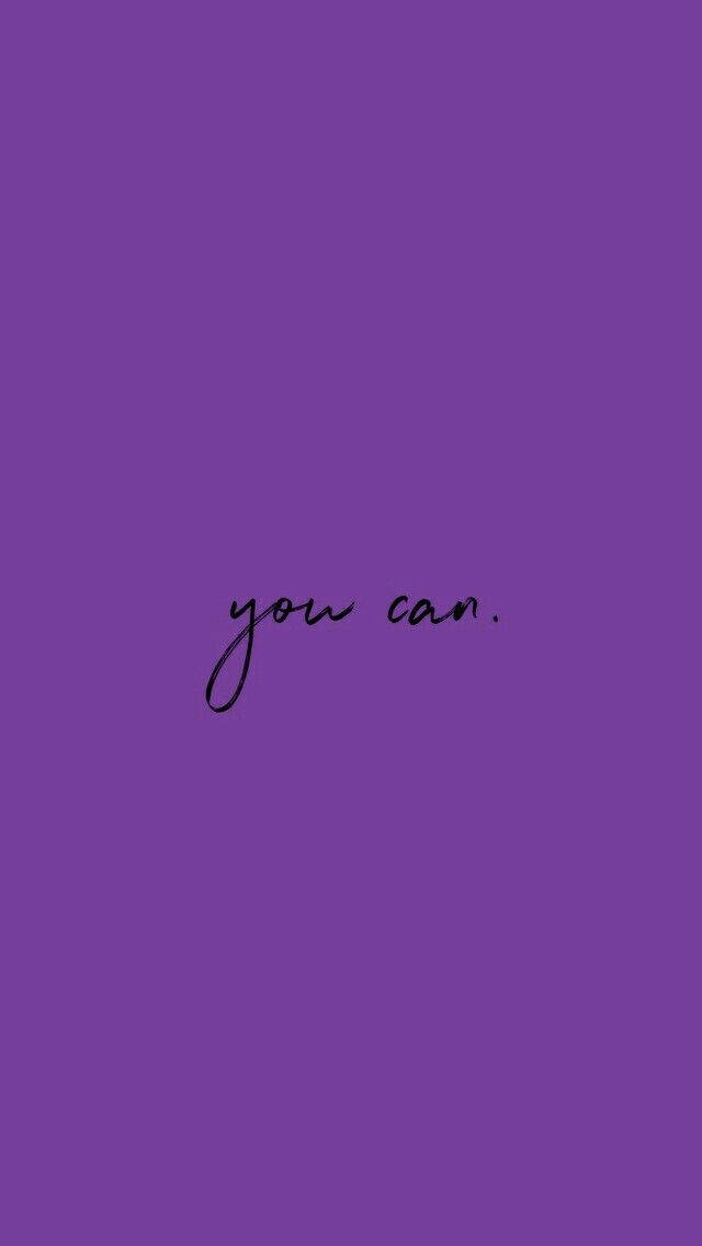 Inspiring Quote Purple Iphone Background