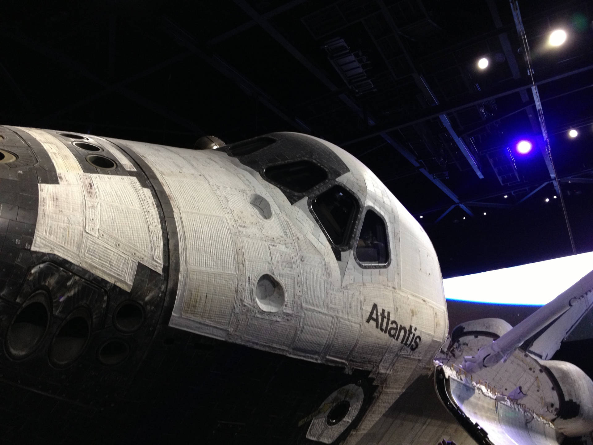 Inspiring View Of Shuttle Atlantis At Kennedy Space Center Background