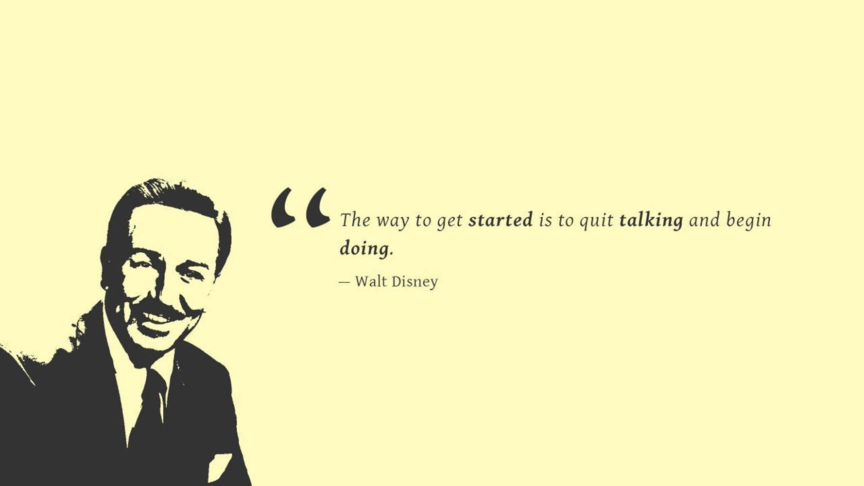 Inspiring Walt Disney Quote On Laptop Background