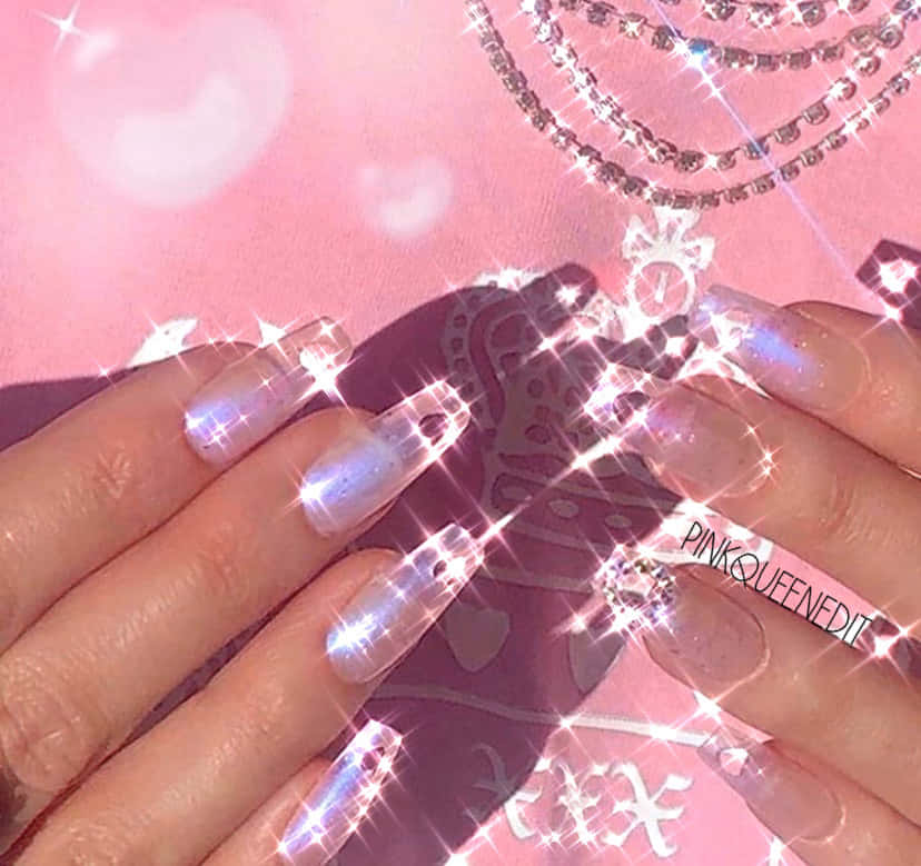 Insta Baddie Nail Art Background