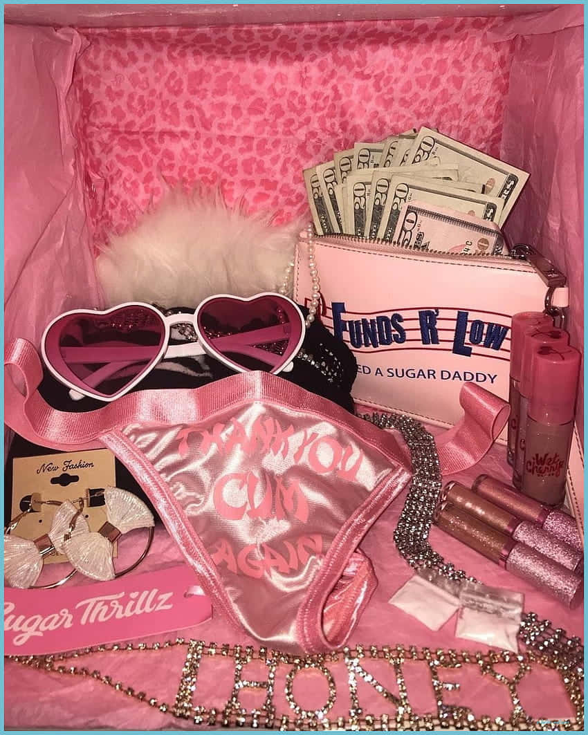 Insta Baddie Pink Objects Background