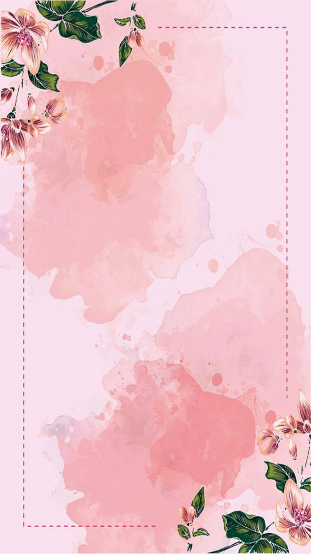 Instagram Story Creative Watercolor Flower Background