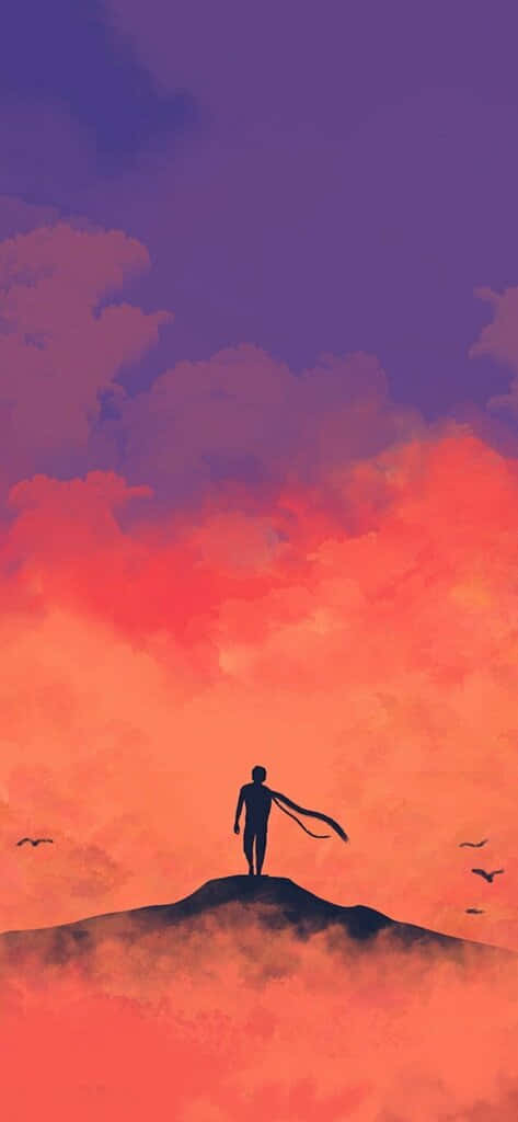 Install Stylish Red Anime Wallpaper On Iphone 11 Background