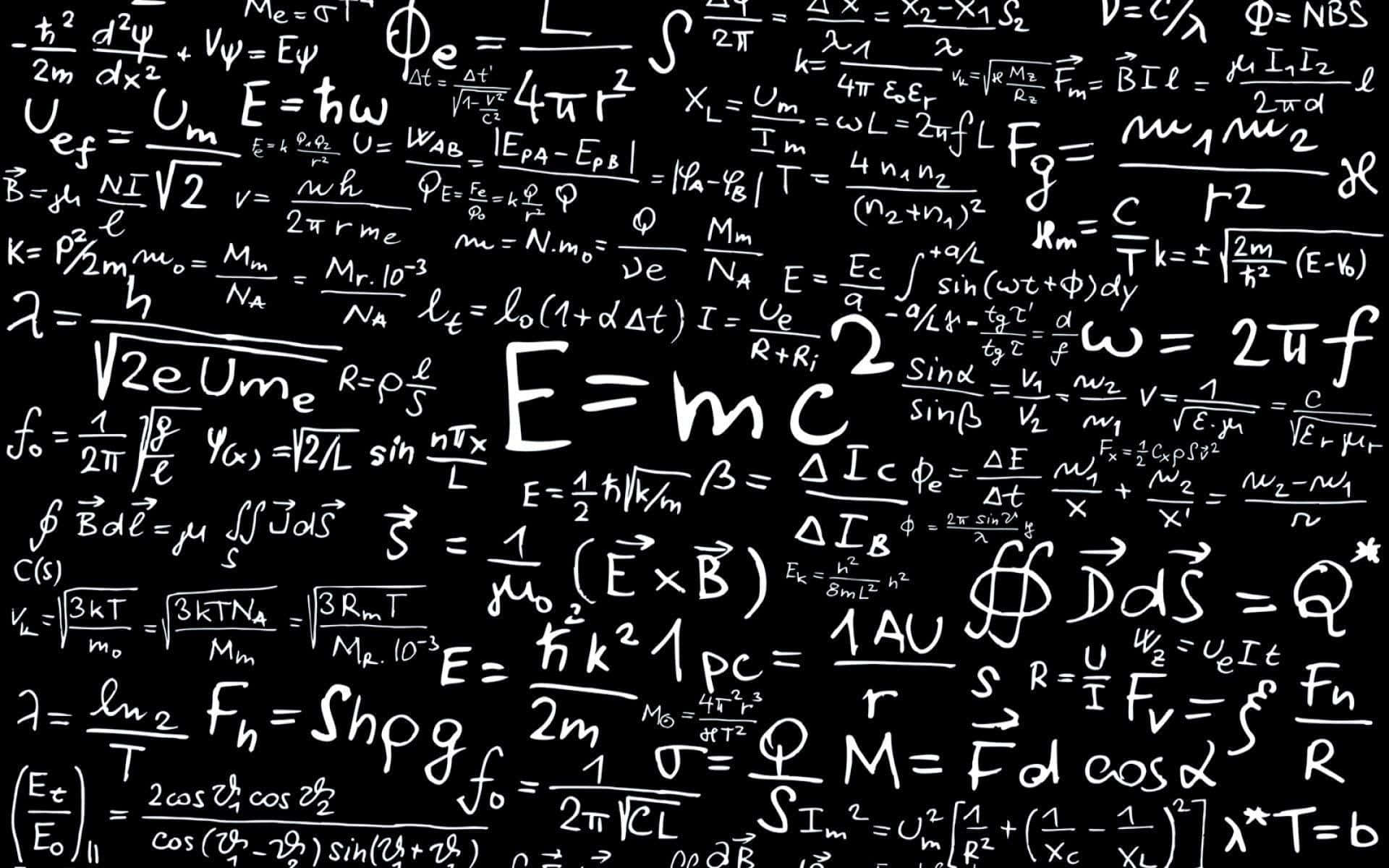 Integral Physics And Mathematics Formula Background