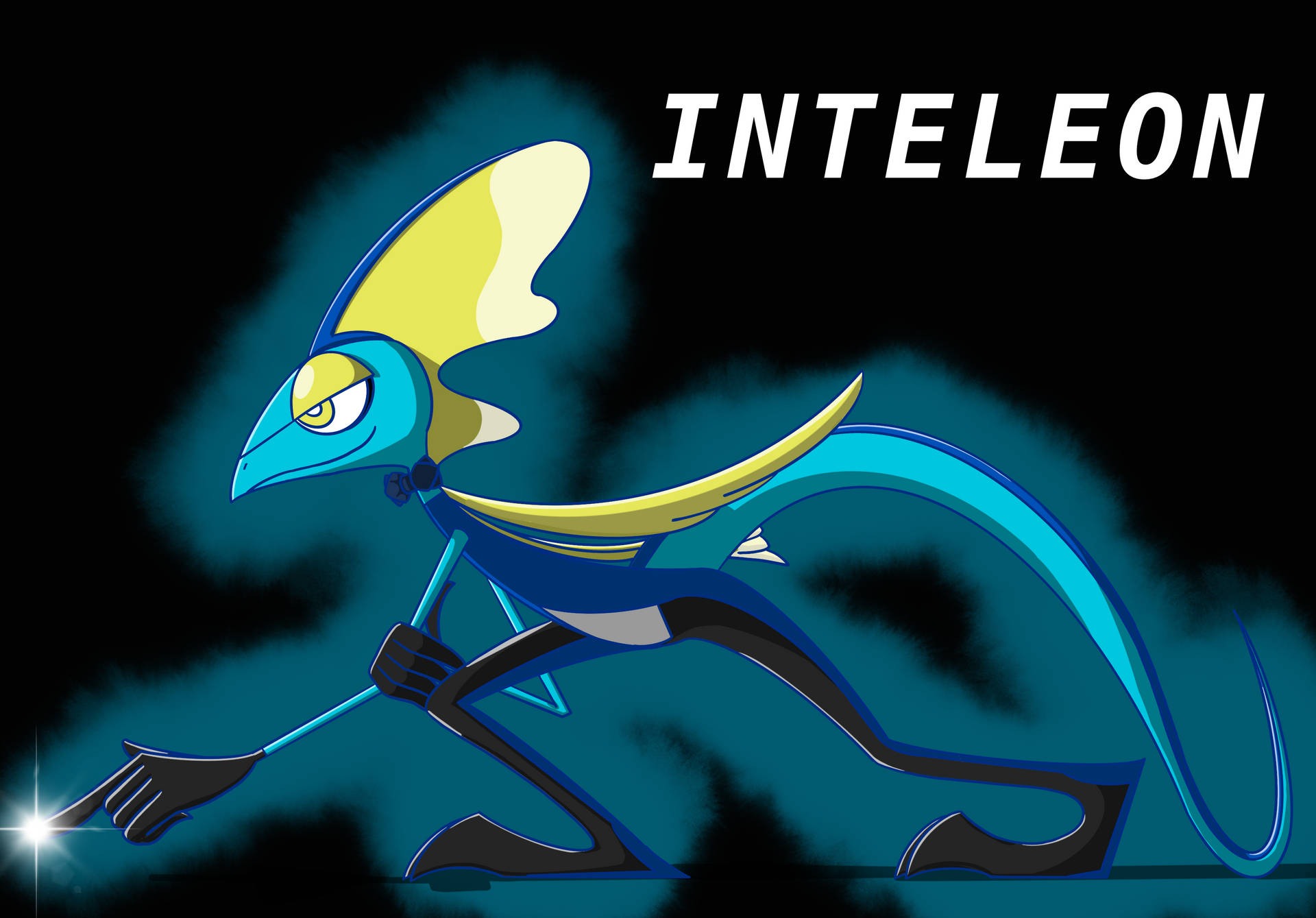 Inteleon Crouching Forward Background