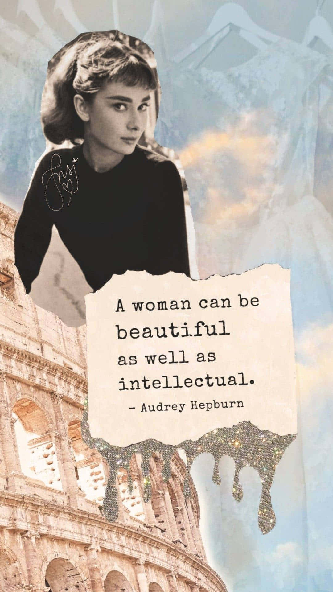 Intellectual Woman Quote Background