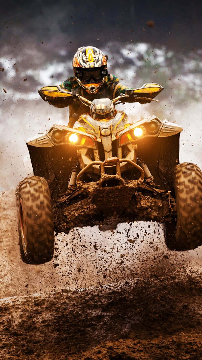 Intense A T V Offroad Action Background