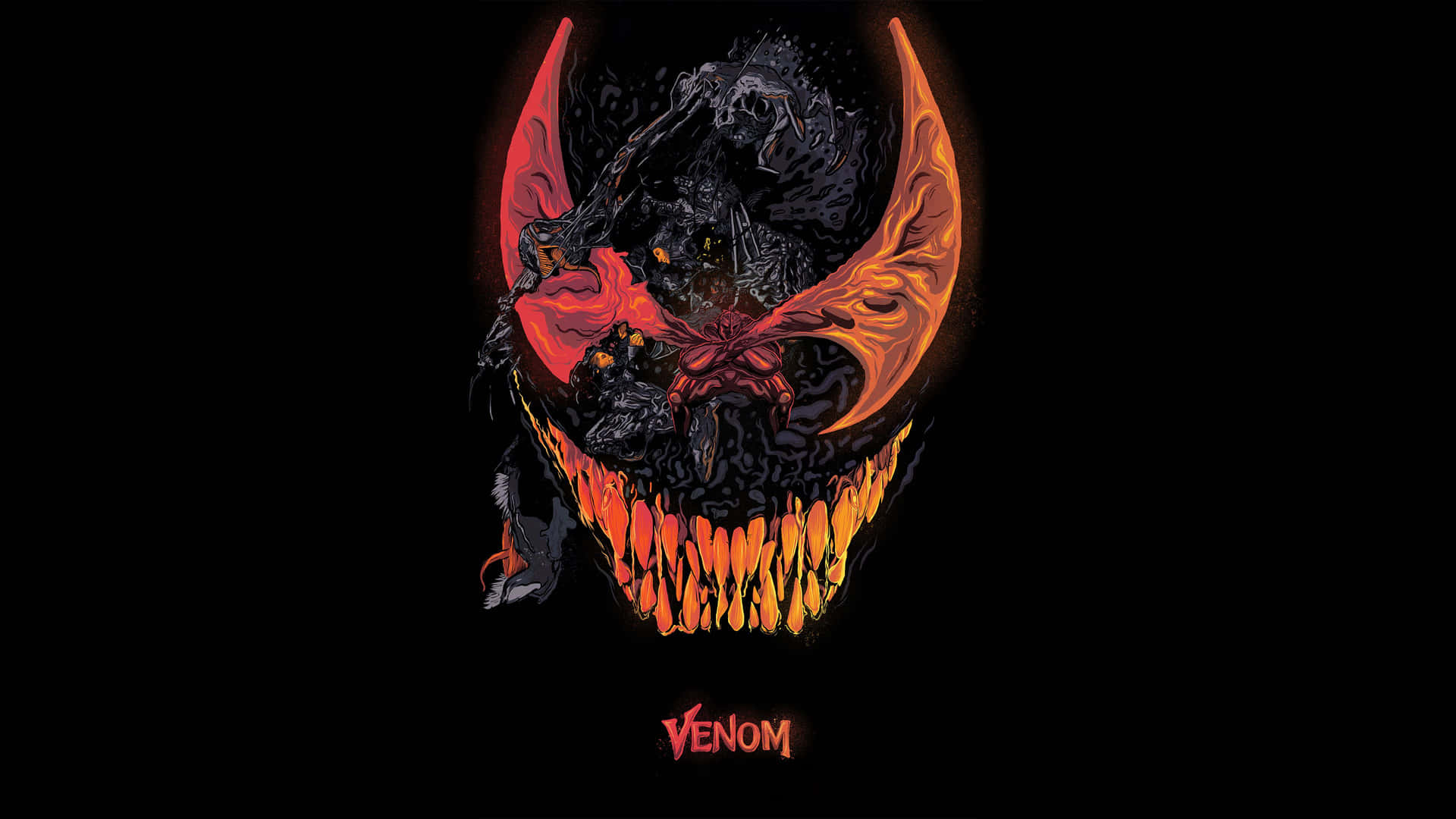Intense Abstract Venom Illustration Background