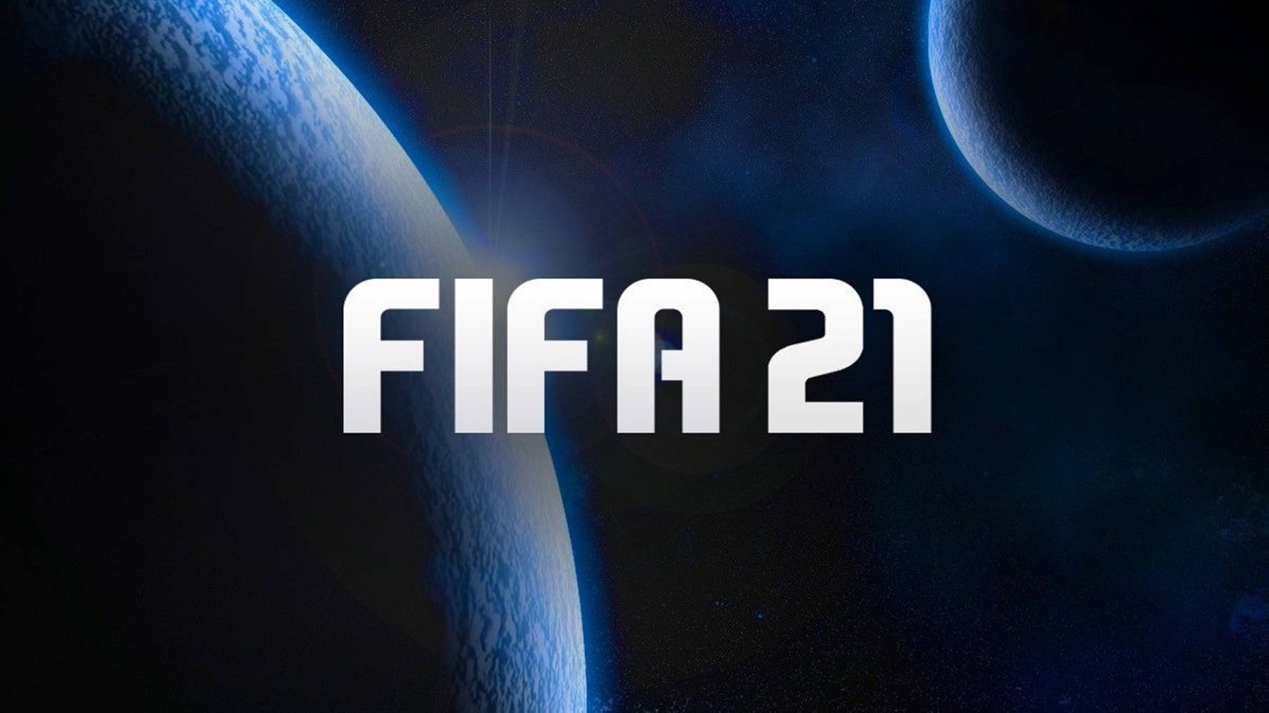 Intense Action In Fifa 21- Game's Logo On Dark Background Background