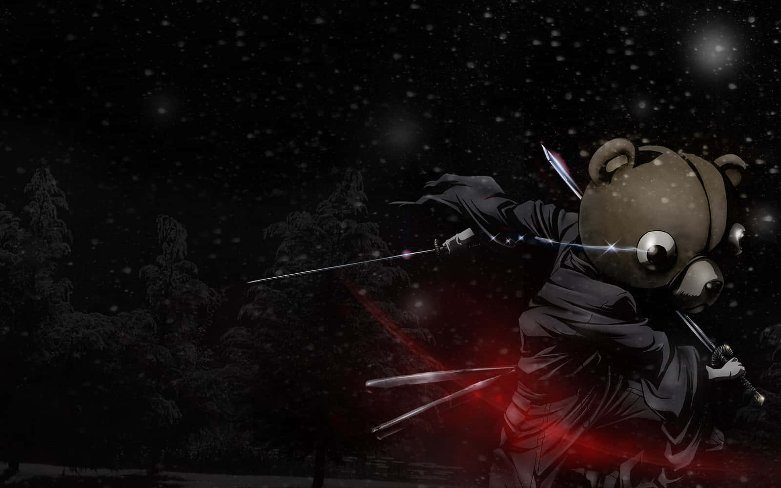 Intense Afro Samurai With Sword In A Battle Stance Background