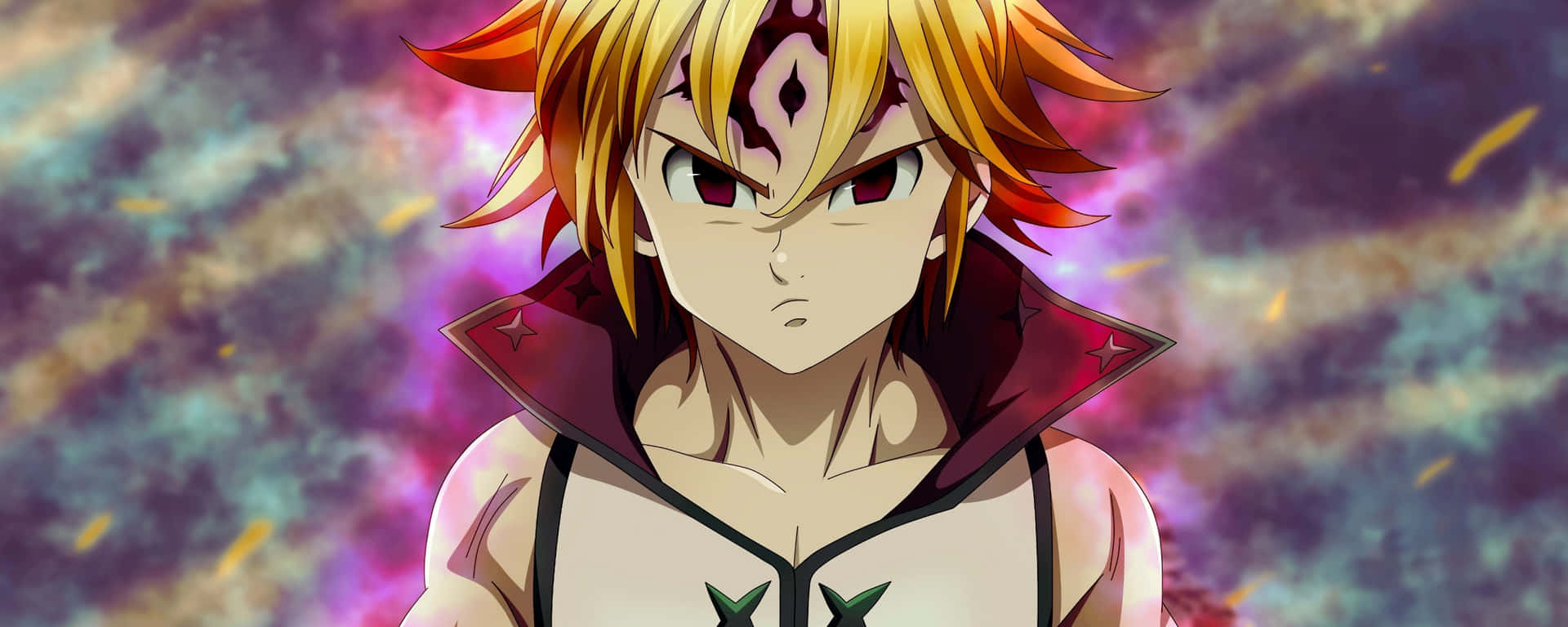 Intense Anime Character Fury Background