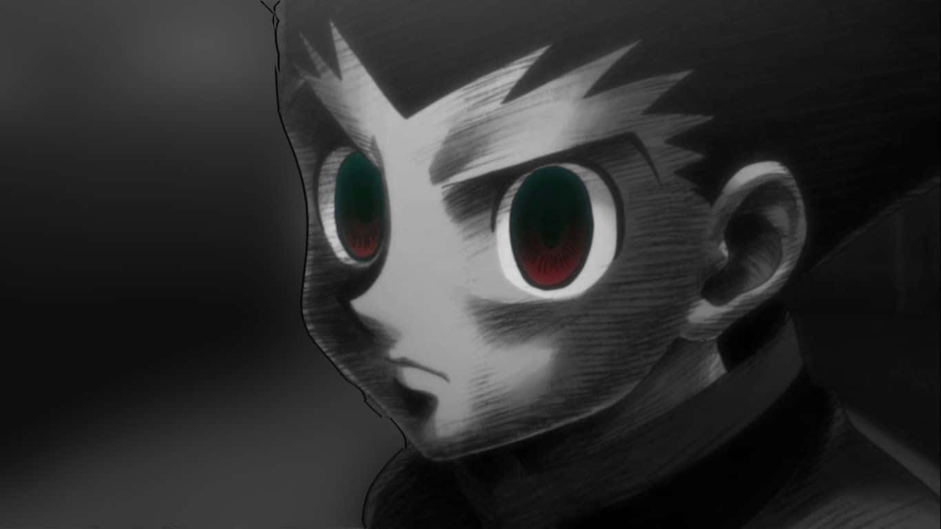 Intense_ Anime_ Character_ Glare Background