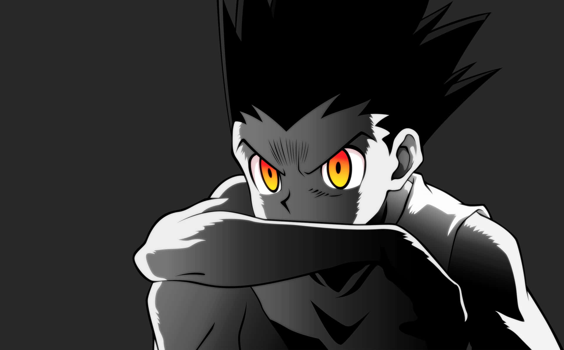 Intense Anime Character Glare Background