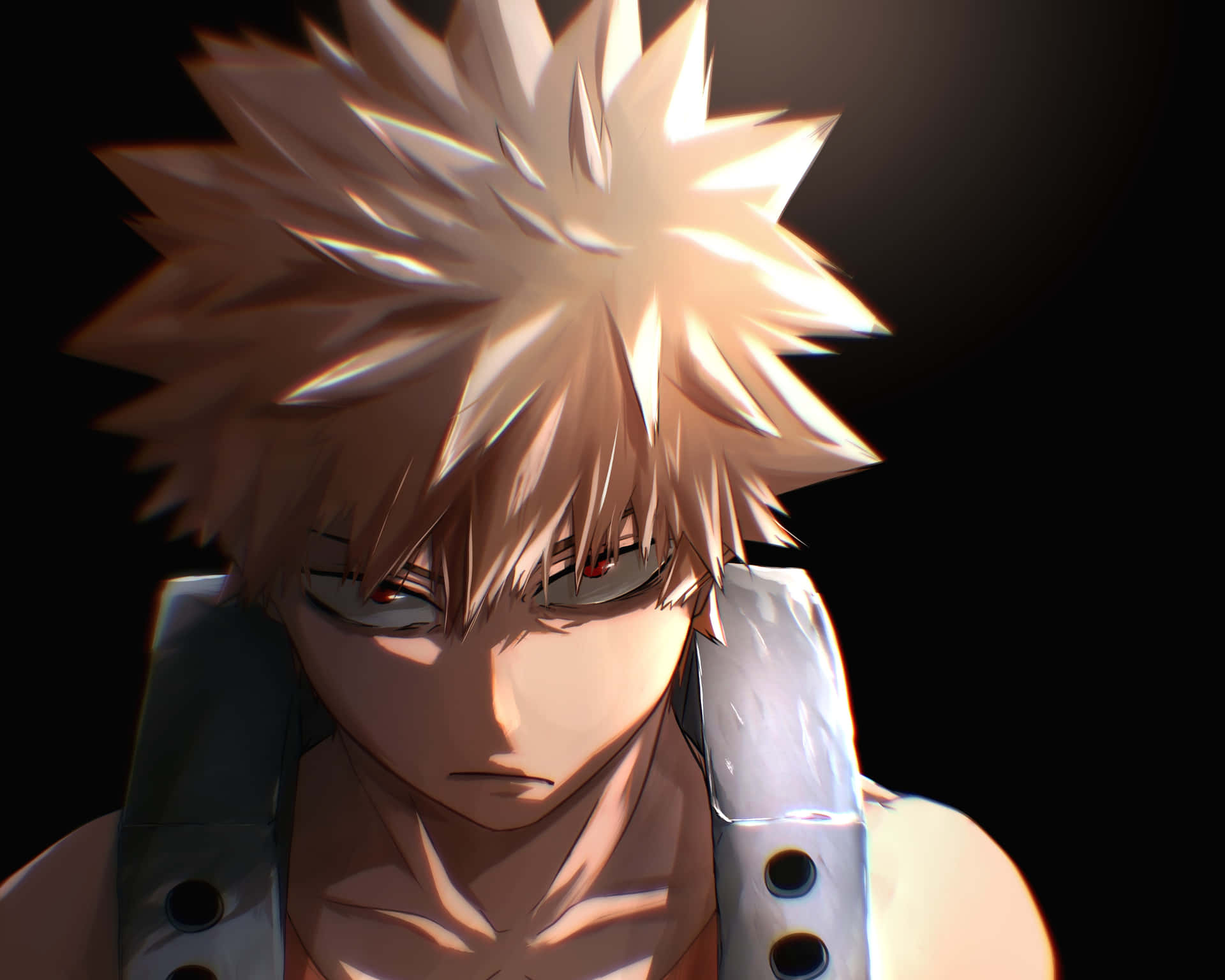 Intense Anime Character Portrait Background