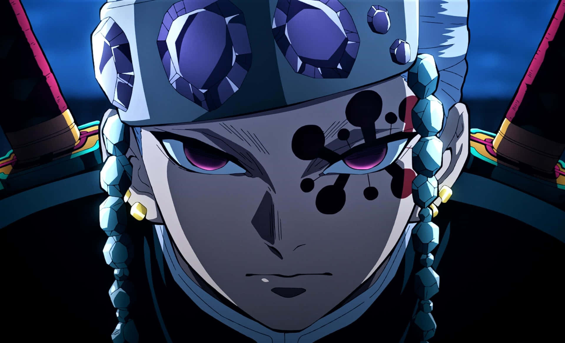 Intense Anime Characterwith Crown Background