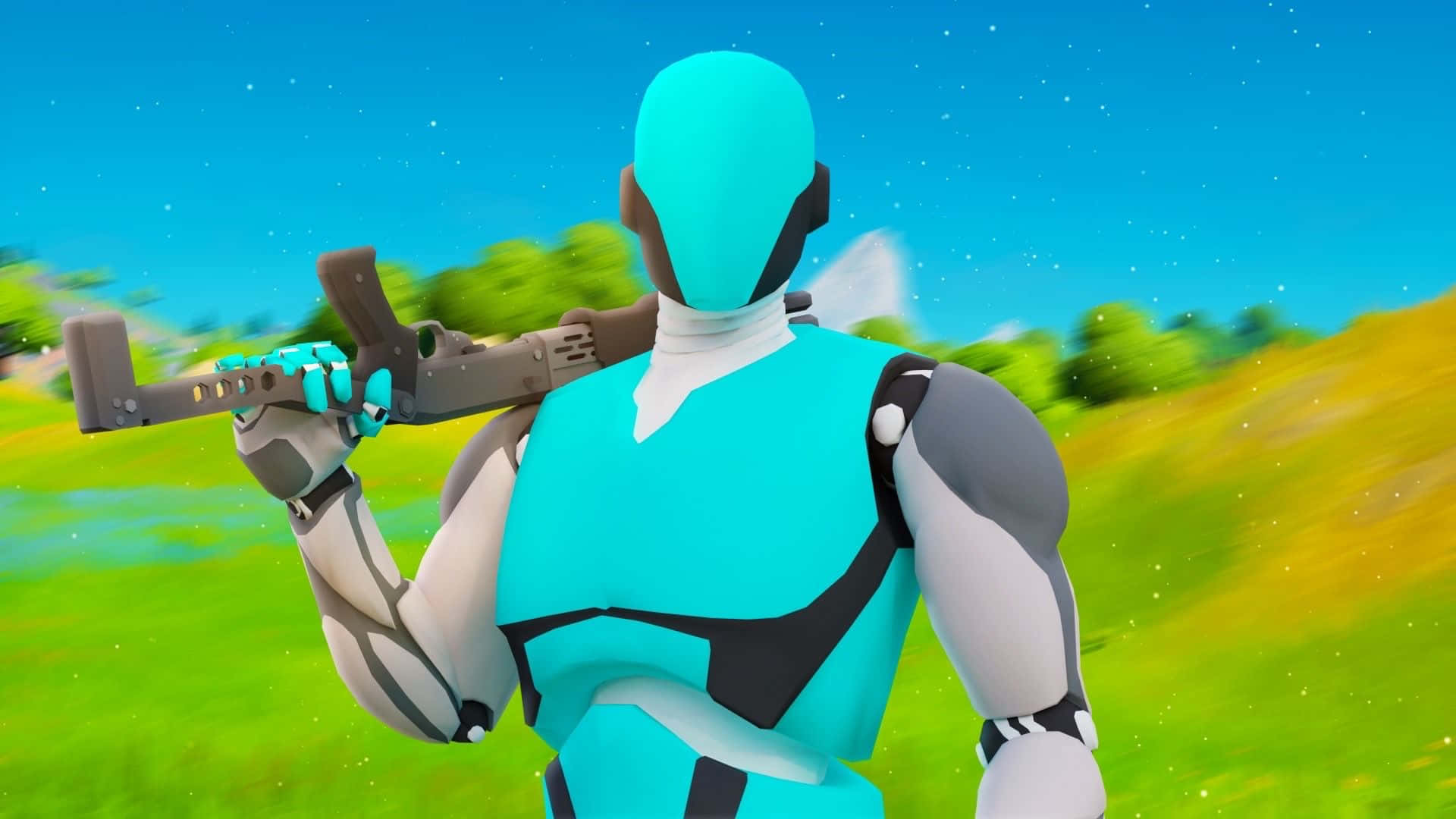 Intense Battle Scene In 1v1.lol Background