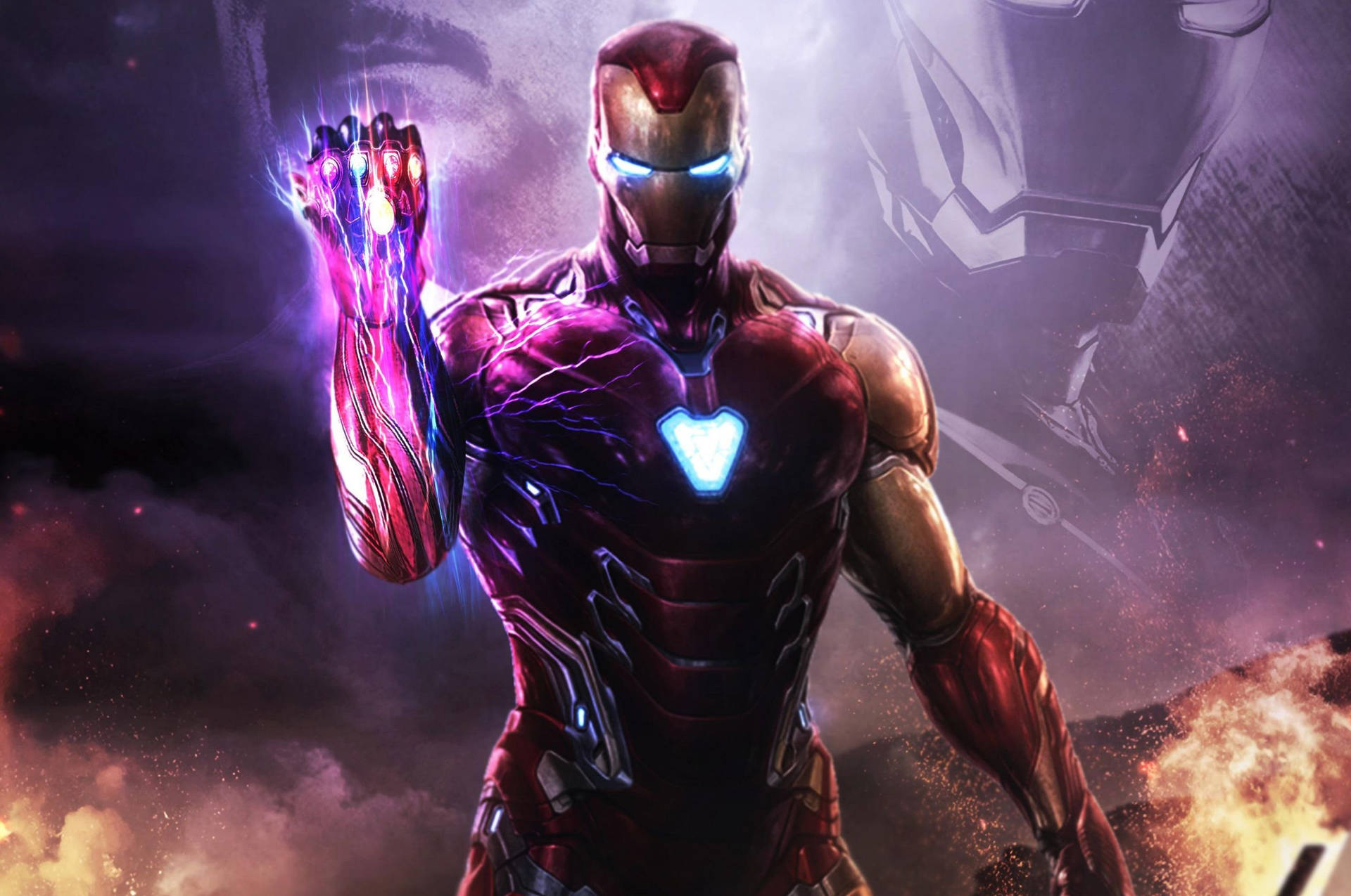 Intense Battle Stance Of Iron Man In 4k Avengers Wallpaper Background